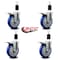 Service Caster 5'' Blue Poly Swivel 1-1/2'' Expanding Stem Caster Set Total Lock Brake, 4PK SCC-EXTTL20S514-PPUB-BLUE-112-4 - alternate 3